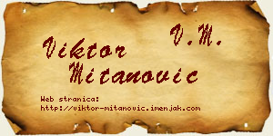 Viktor Mitanović vizit kartica